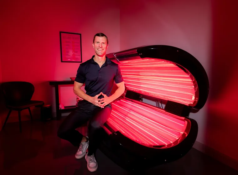 Full-body red light therapy bed at The Longevity Club and Clinic, Franklin TN