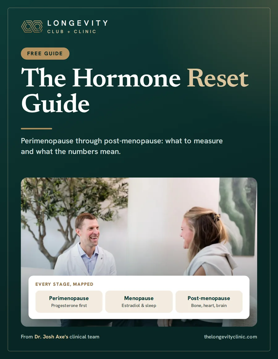 Cover of The Hormone Reset Guide, a free guide from The Longevity Club + Clinic
